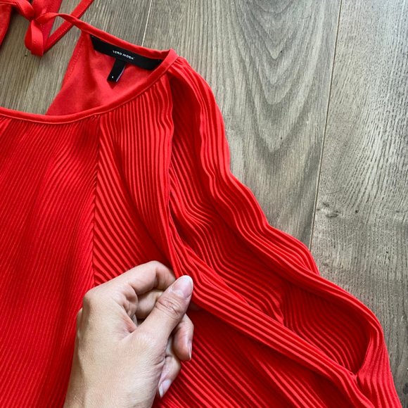 Vero Moda Coral "Cold Shoulder" Midi Dress - Picture 3 of 14